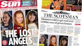 Scotland's papers: 'Lost angels' and green homes cost