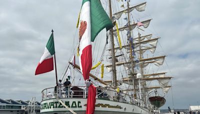 Mexican tall ship arrives in San Diego Bay, with free tours through the weekend