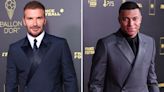 David Beckham and Kylian Mbappé Rocked Sharp Dior Tuxes at the Ballon D’Or Ceremony