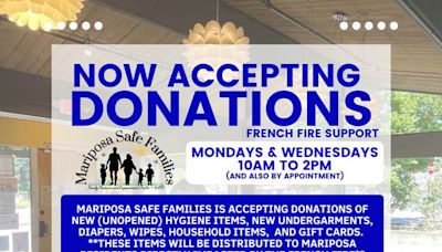 Mariposa Safe Families Mobilizes as Donation Center for Families Impacted by the French Fire