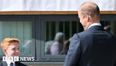 Prince William visits school after boy's invite