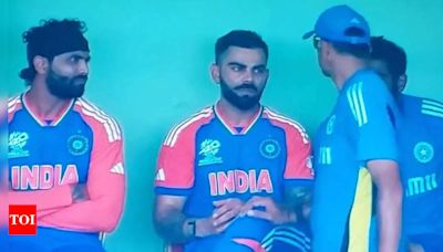 Watch: Rahul Dravid consoles heartbroken Virat Kohli after another cheap dismissal | Cricket News - Times of India