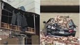 Negocios en ruinas y carros destruidos: los estragos de las tormentas severas en el centro de Houston