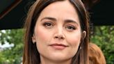 Jenna Coleman shows off her growing bump in a chic pink shirt dress