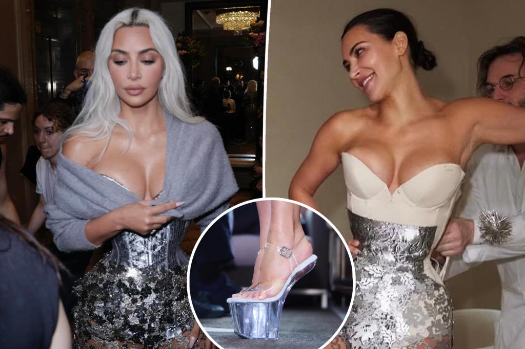 Kim Kardashian shares behind-the-scenes snaps of her ‘extreme’ Met Gala 2024 corset and ‘invisible’ heels