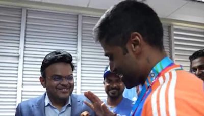 Watch: Suryakumar Yadav receives Best Fielder medal from Jay Shah after match-defining catch in T20 World Cup final