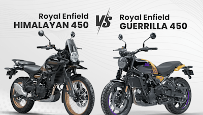 Royal Enfield Guerrilla 450 vs Himalayan 450, Differences Explained In Images - ZigWheels