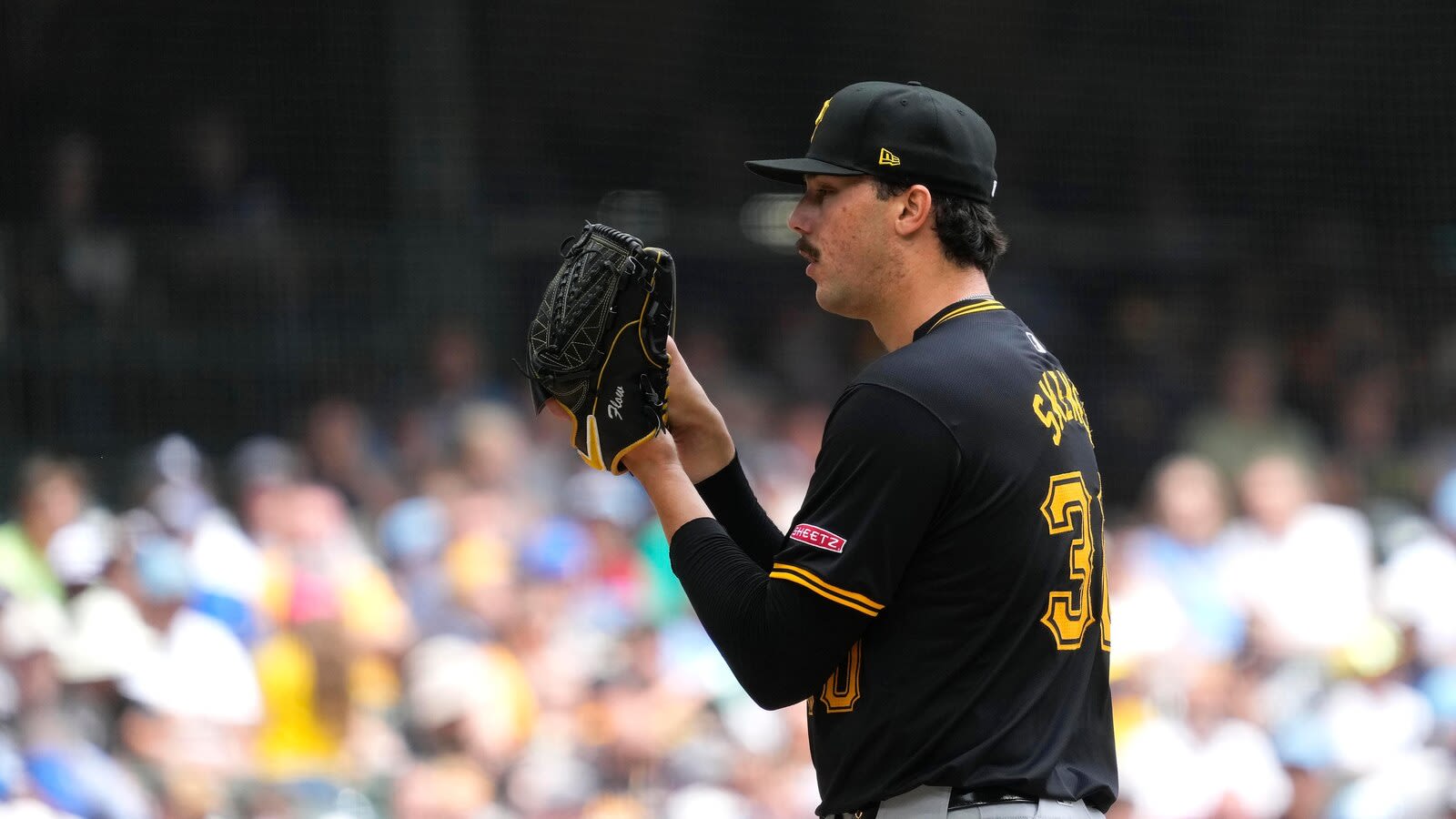 Paul Skenes pitches 7 no-hit innings as the Pirates blank the Brewers 1-0