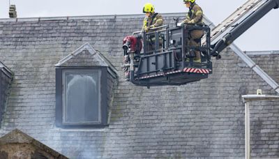 Popular restaurant up in flames as firefighters battle huge blaze in Scots city