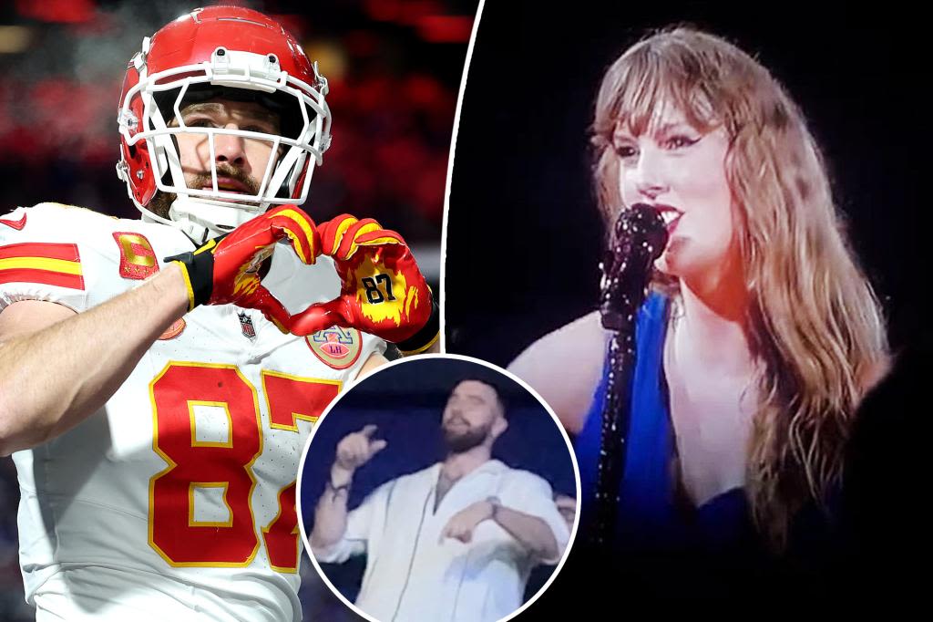 Taylor Swift nods to Travis Kelce’s jersey number, performs ‘The Alchemy’ as he attends 87th Eras Tour show