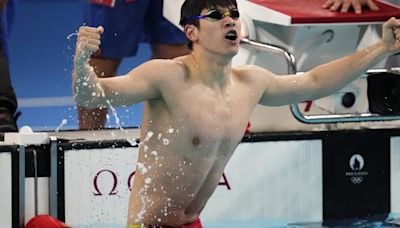 Pan Zhanle of China breaks own world record to win Olympic gold medal in men’s 100-meter freestyle