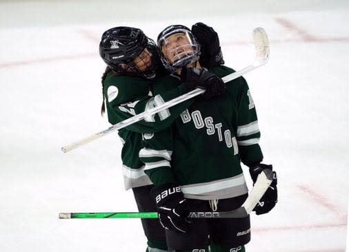 After blowing big lead in third, Boston miraculously nets late winner to beat Montreal, secure PWHL playoff berth - The Boston Globe