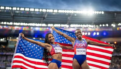 Tara Davis-Woodhall Wins First Olympic Gold In Women’s Long Jump, Jasmine Moore Gets Bronze