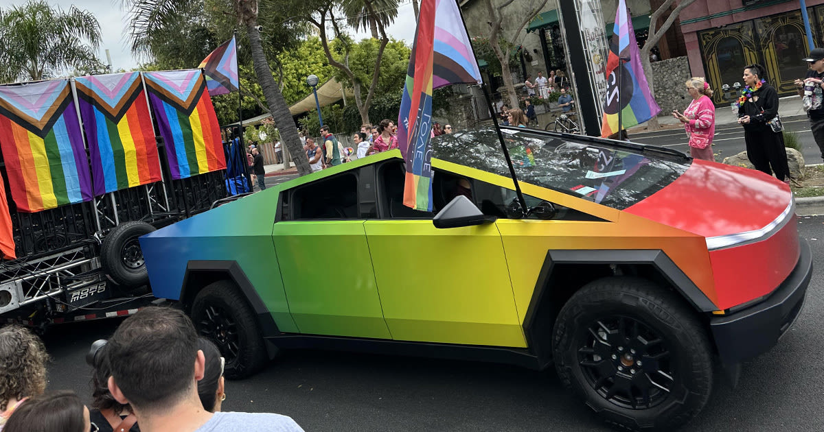 Elon Musk Is Gonna Blow a Gasket When He Sees This Pride-Themed Cybertruck