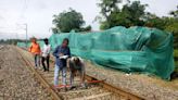 Kanchenjungha train crash: Meshes hide rail wreckage from onlookers