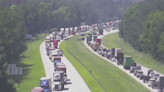 Traffic delayed as long lines of 18-wheelers waited to get into Wando terminal