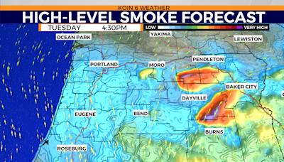 Wildfire smoke to blow into Portland Tuesday, poor air quality expected