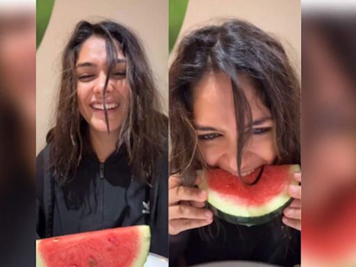 Mrunal Thakur’s watermelon eating video will leave you in splits