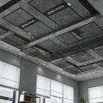 餐廳工業風鐵網鏤空吊頂隔斷酒吧天花板鐵藝木條現代簡約裝飾定做