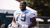 Panthers OT Ikem Ekwonu sings for teammates at training camp