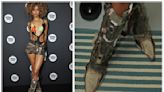 Tyla Takes the Stage in Camo Patchwork Boots While at Spotify Beach During Cannes Lions Festival