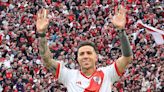 Fernandez poses in River Plate shirt as ex-club's fans sing controversial chant