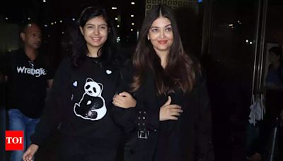 Aishwarya Rai Bachchan and daughter Aaradhya Bachchan return to Mumbai from Paris Fashion Week 2024 | Hindi Movie News - Times of India