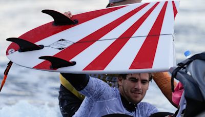 Olympic surfer's board sparks outrage as athlete forced to cover up design