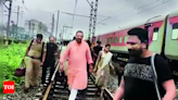 Netas get taste of aam aadmi woes, alight from trains, trudge on tracks | India News - Times of India