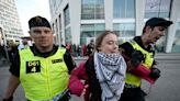 Swedish police push back protesters outside Eurovision arena