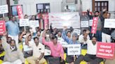 Mission Hospital staff continue protest for salary, other demands - Star of Mysore