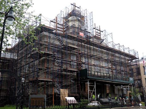 Ulster County Courthouse encased in scaffolding - Mid Hudson News