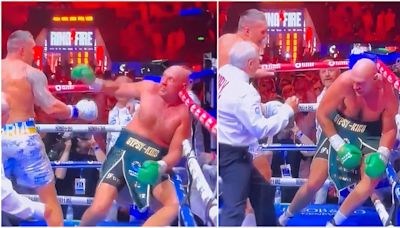Footage shows referee did incredible job to save Tyson Fury from being brutally knocked out cold