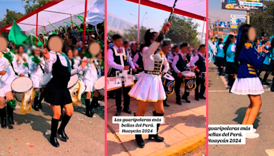 Alumnas BRILLAN en concurso escolar con IMPECABLE presentación en desfile por Fiestas Patrias en Huaycán