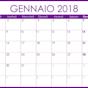 Calendario gennaio