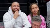 Stephen Curry's Daughter Riley Looks All Grown Up at Women's Basketball Game with Dad: Photo