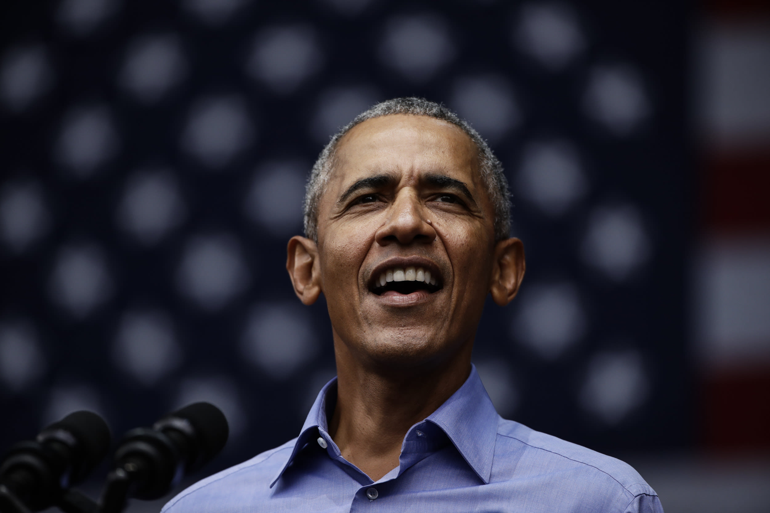 Barack Obama reacts after Tim Walz named VP