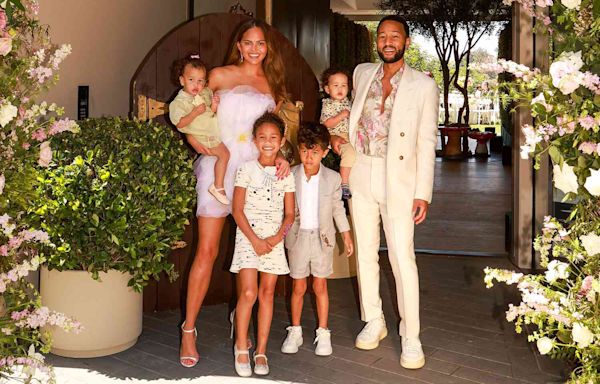 Chrissy Teigen and John Legend Pose with All 4 Kids at Mad Hatter-Inspired Mother’s Day Tea Party