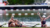 Great Britain’s quadruple sculls women stage a storming finish to snatch gold