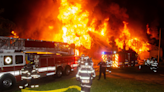 Firefighters respond to massive barn fire in Massachusetts