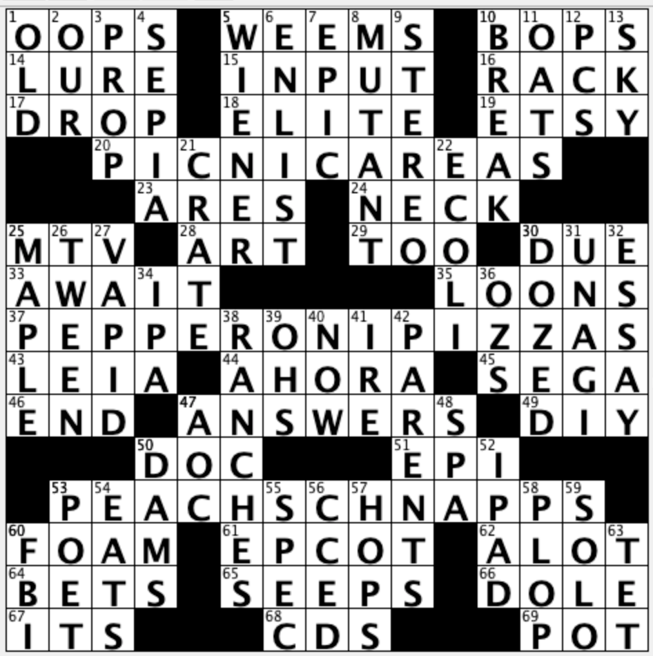 Off the Grid: Sally breaks down USA TODAY's daily crossword puzzle, Split Peas