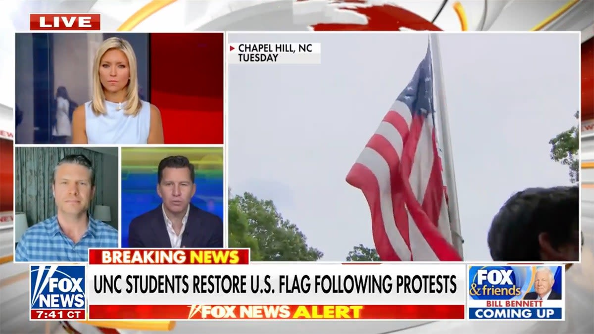 UNC Interim Chancellor praised for restoring American flag after protesters replaced it with Palestinian flag