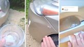 Woman is shocked when simple coconut oil and vinegar recipe completely removes car scratches