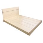 Boden-妮卡5尺雙人收納型床頭實木床架/床組-附插座(兩色可選)