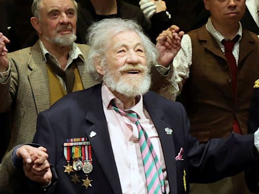 Ian McKellen, 85, in hospital after falling off stage in West End play Player Kings