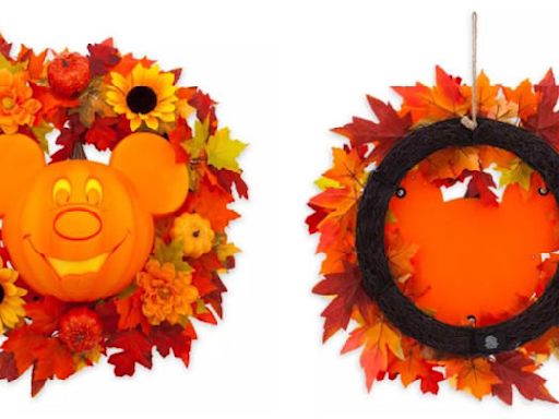 Deck the fall! Mickey Mouse pumpkin wreath available to buy online