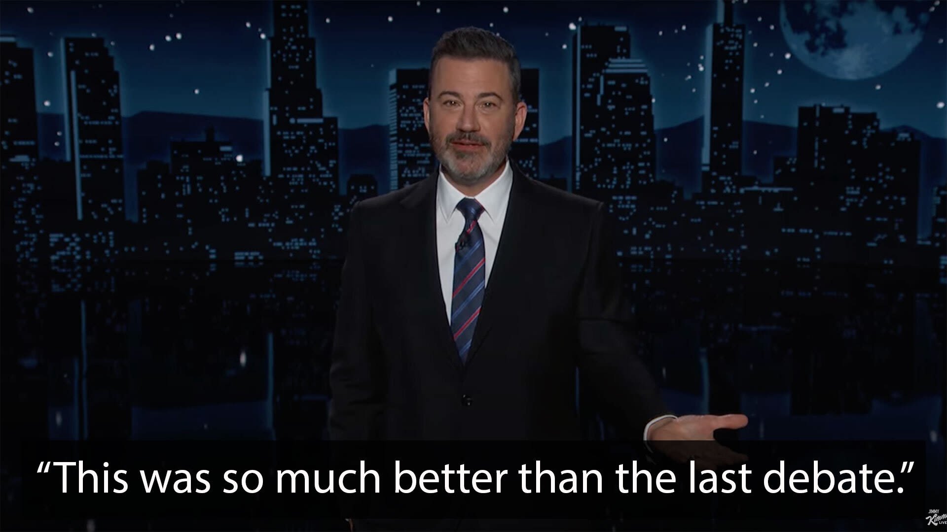 Jimmy Kimmel gives his verdict on the Harris-Trump presidential debate