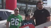 Landon Dickerson helps Philadelphia Eagles fan receive brand-new RAV4 as part of Toyota's Fan Giveaway