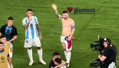 Antonela Roccuzzo, orgullo y amor total por Messi desde un palco, tras el triunfo de Argentina sobre Canadá en la Copa América