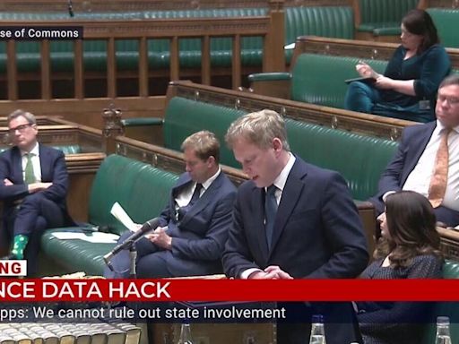 Grant Shapps says state involvement ‘can’t be ruled out’ after MoD data breach